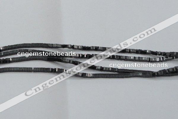 CHE410 15.5 inches 1*2*2mm square matte hematite beads wholesale