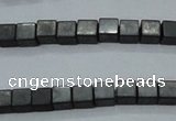 CHE416 15.5 inches 3*3mm cube matte hematite beads wholesale