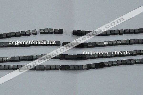 CHE416 15.5 inches 3*3mm cube matte hematite beads wholesale