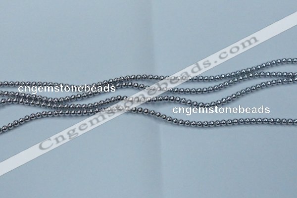 CHE421 15.5 inches 2mm round plated hematite beads wholesale