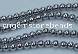 CHE422 15.5 inches 3mm round plated hematite beads wholesale