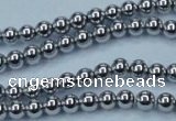 CHE423 15.5 inches 4mm round plated hematite beads wholesale