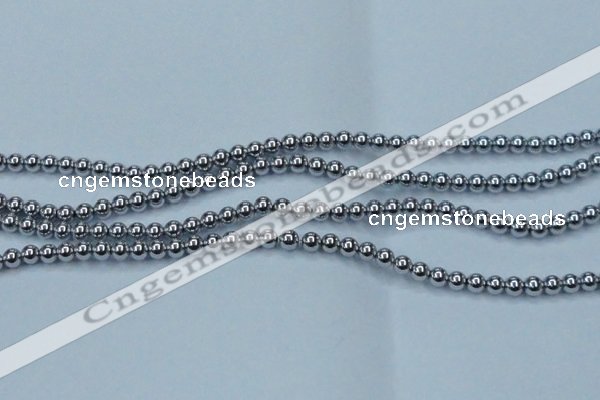 CHE424 15.5 inches 6mm round plated hematite beads wholesale