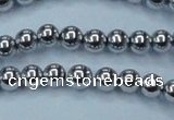 CHE425 15.5 inches 8mm round plated hematite beads wholesale