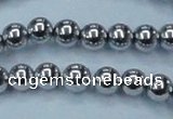 CHE427 15.5 inches 12mm round plated hematite beads wholesale