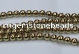 CHE430 15.5 inches 2mm round plated hematite beads wholesale