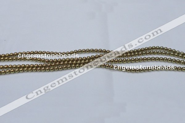 CHE430 15.5 inches 2mm round plated hematite beads wholesale