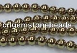 CHE433 15.5 inches 6mm round plated hematite beads wholesale