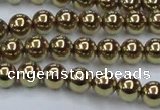 CHE434 15.5 inches 8mm round plated hematite beads wholesale