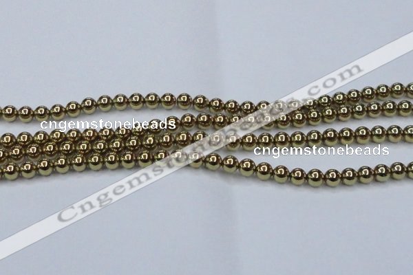 CHE434 15.5 inches 8mm round plated hematite beads wholesale