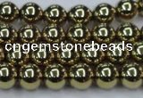 CHE435 15.5 inches 10mm round plated hematite beads wholesale