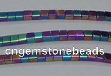 CHE453 15.5 inches 2*2mm cube plated hematite beads wholesale