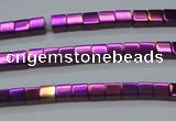 CHE454 15.5 inches 2*2mm cube plated hematite beads wholesale