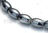 CHE52 15.5  inches 6*9mm rice shape hematite beads Wholesale