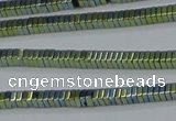 CHE560 15.5 inches 1*2*2mm square plated hematite beads wholesale