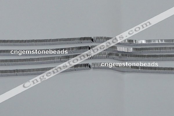 CHE565 15.5 inches 1*2*2mm square plated hematite beads wholesale