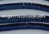 CHE574 15.5 inches 1*3*3mm square plated hematite beads wholesale