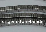 CHE579 15.5 inches 1*4*4mm square plated hematite beads wholesale