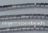 CHE598 15.5 inches 3*3mm cube plated hematite beads wholesale