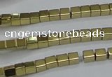 CHE599 15.5 inches 3*3mm cube plated hematite beads wholesale