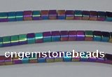 CHE603 15.5 inches 3*3mm cube plated hematite beads wholesale