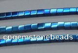 CHE605 15.5 inches 3*3mm cube plated hematite beads wholesale