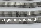 CHE618 15.5 inches 1*2*2mm square matte plated hematite beads