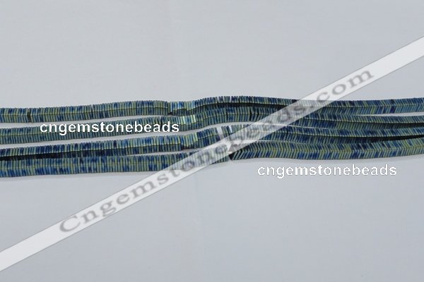 CHE629 15.5 inches 1*3*3mm square matte plated hematite beads