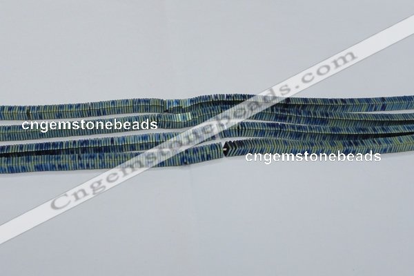 CHE636 15.5 inches 1*4*4mm square matte plated hematite beads