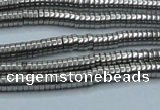 CHE641 15.5 inches 1*2mm tyre plated hematite beads wholesale