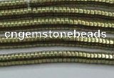 CHE642 15.5 inches 1*2mm tyre plated hematite beads wholesale