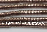 CHE643 15.5 inches 1*2mm tyre plated hematite beads wholesale