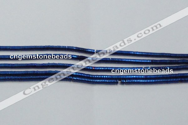 CHE644 15.5 inches 1*2mm tyre plated hematite beads wholesale