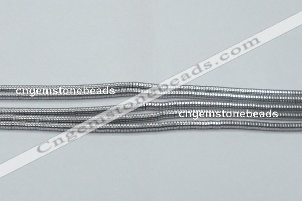 CHE650 15.5 inches 1*3mm tyre plated hematite beads wholesale