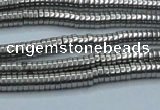 CHE651 15.5 inches 1*3mm tyre plated hematite beads wholesale