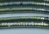 CHE655 15.5 inches 1*3mm tyre plated hematite beads wholesale
