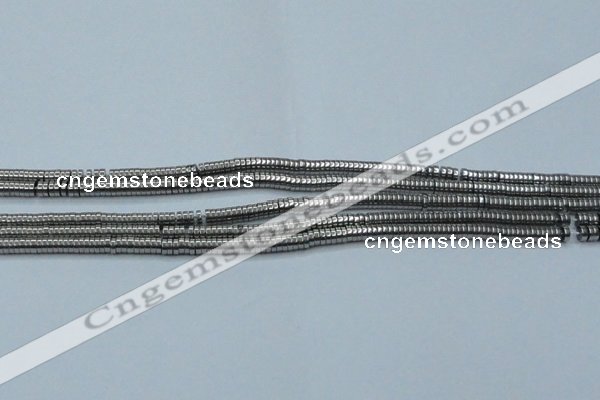 CHE661 15.5 inches 1*4mm tyre plated hematite beads wholesale