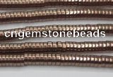 CHE663 15.5 inches 1*4mm tyre plated hematite beads wholesale