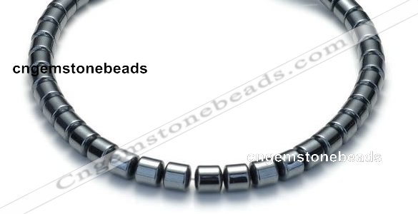 CHE67 15.5 inches 4mm column shape hematite beads Wholesale