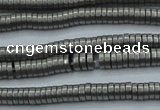 CHE670 15.5 inches 1*2mm tyre matte plated hematite beads