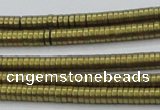 CHE681 15.5 inches 1*4mm tyre matte plated hematite beads