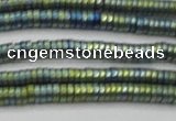 CHE683 15.5 inches 1*4mm tyre matte plated hematite beads