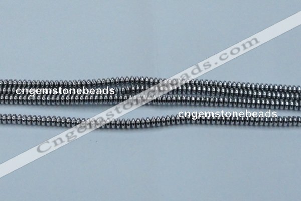 CHE727 15.5 inches 2*4mm rondelle plated hematite beads wholesale