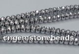 CHE731 15.5 inches 2*3mm faceted rondelle plated hematite beads