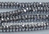 CHE734 15.5 inches 4*8mm faceted rondelle plated hematite beads