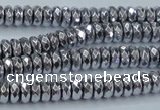 CHE734 15.5 inches 4*8mm faceted rondelle plated hematite beads