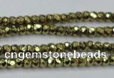 CHE737 15.5 inches 2*4mm faceted rondelle plated hematite beads