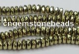 CHE738 15.5 inches 3*6mm faceted rondelle plated hematite beads