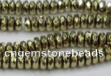 CHE739 15.5 inches 4*8mm faceted rondelle plated hematite beads