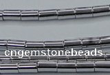 CHE748 15.5 inches 3*5mm tube plated hematite beads wholesale